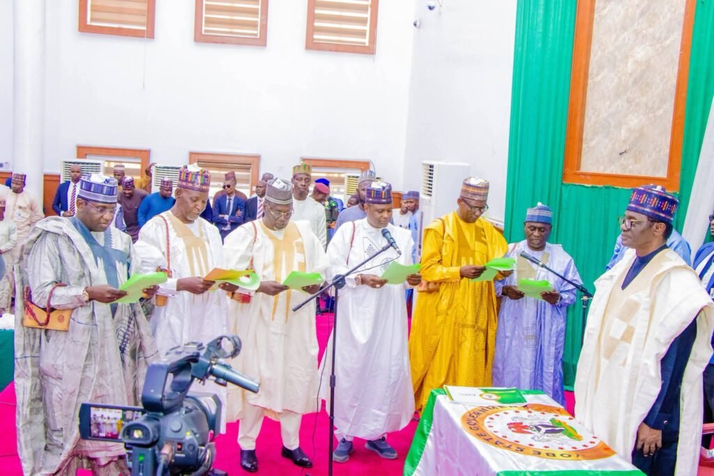 Gov. Buni Swears into office 2 Commissioners, Permanent Secretary, 17 Council Chairmen