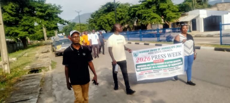 Kogi NUJ Press Week: Journalists hold road walk, promote fitness, unity