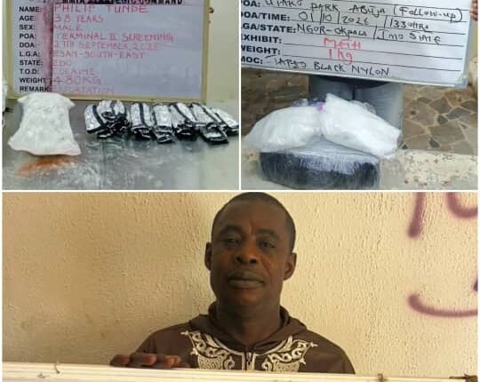 Italy-bound bizman intercepted with cocaine consignments in shoe soles, bag railings